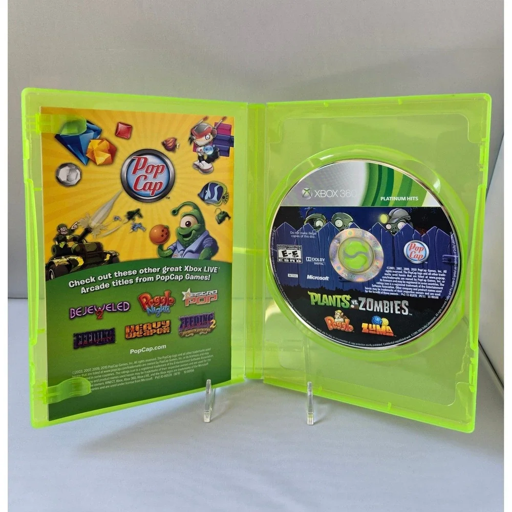 Plants vs. Zombies & Garden‎ Warfare Bundle - Microsoft Xbox 360 2 Games Working